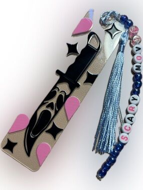 Scary Movie fandom vibes handcrafted bookmark